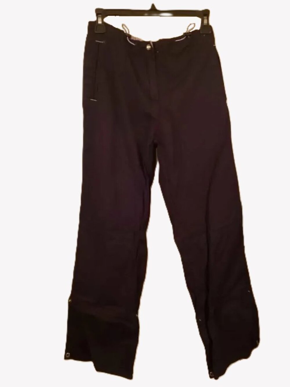 EUC 💜 SJB Active Black w/ Lilac Trim Pants Adjustable Length - Women's Size S